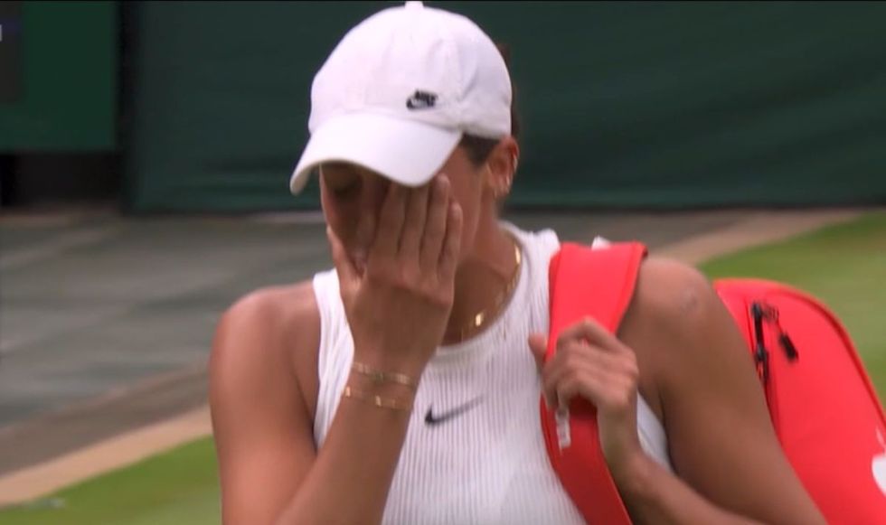 Madison Keys was in tears as she left the court