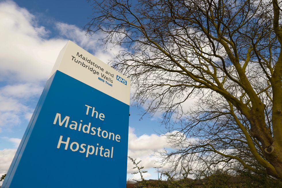 Maidstone Hospital sign