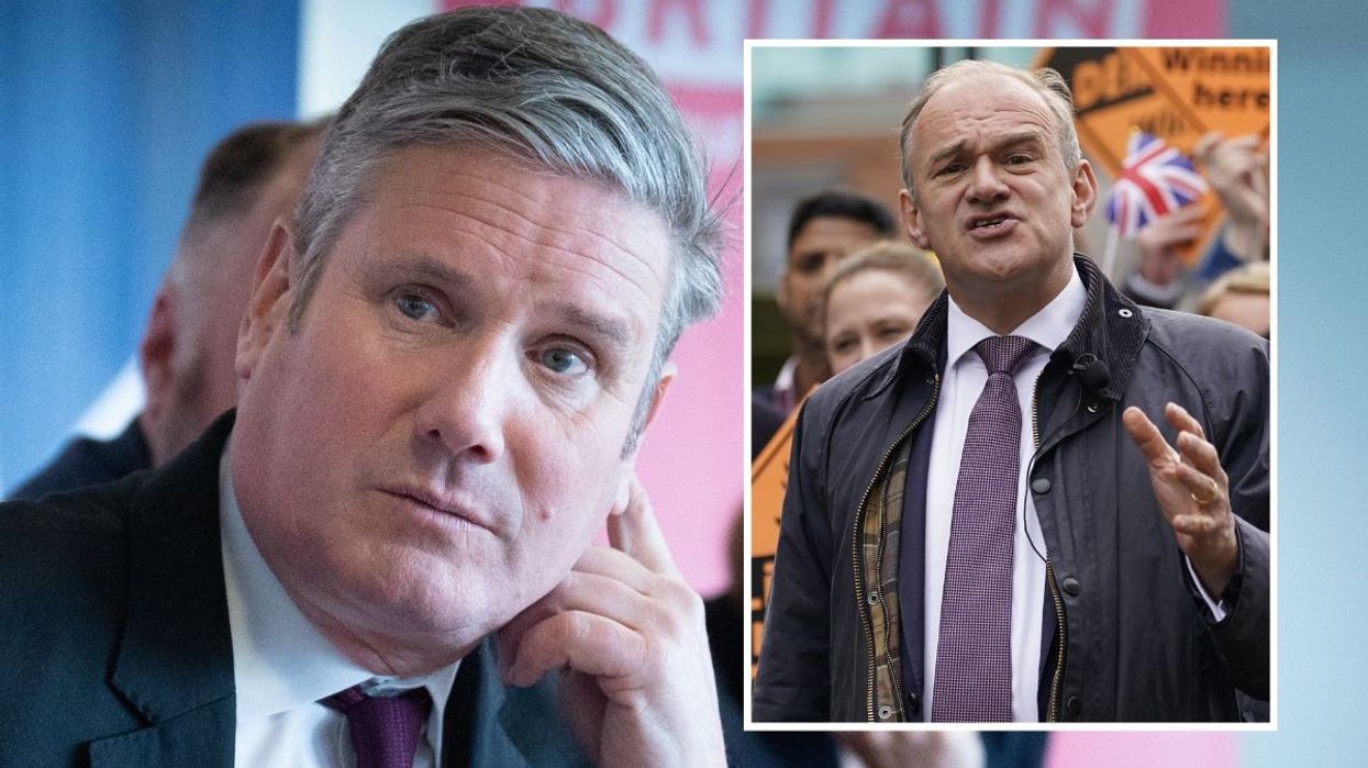 Main image of Sir Keir Starmer with Sir Ed Davey inset