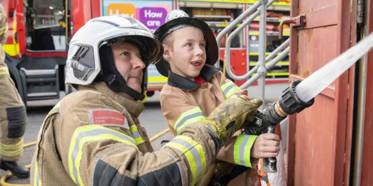 NextImg:Boy, 8, with incurable health condition granted wish by firefighters