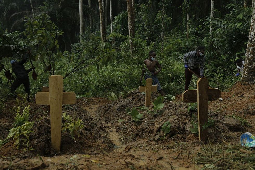 Makeshift graves