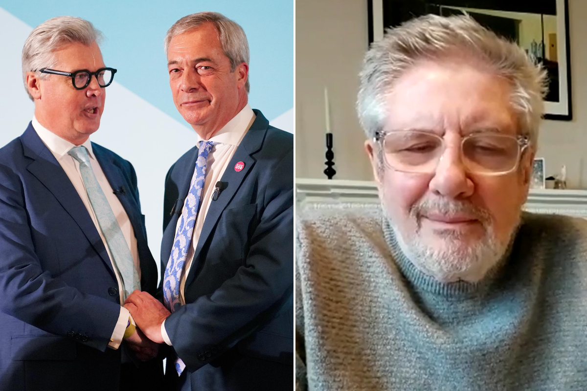 Malcolm Offord and Nigel Farage; Paul Connew