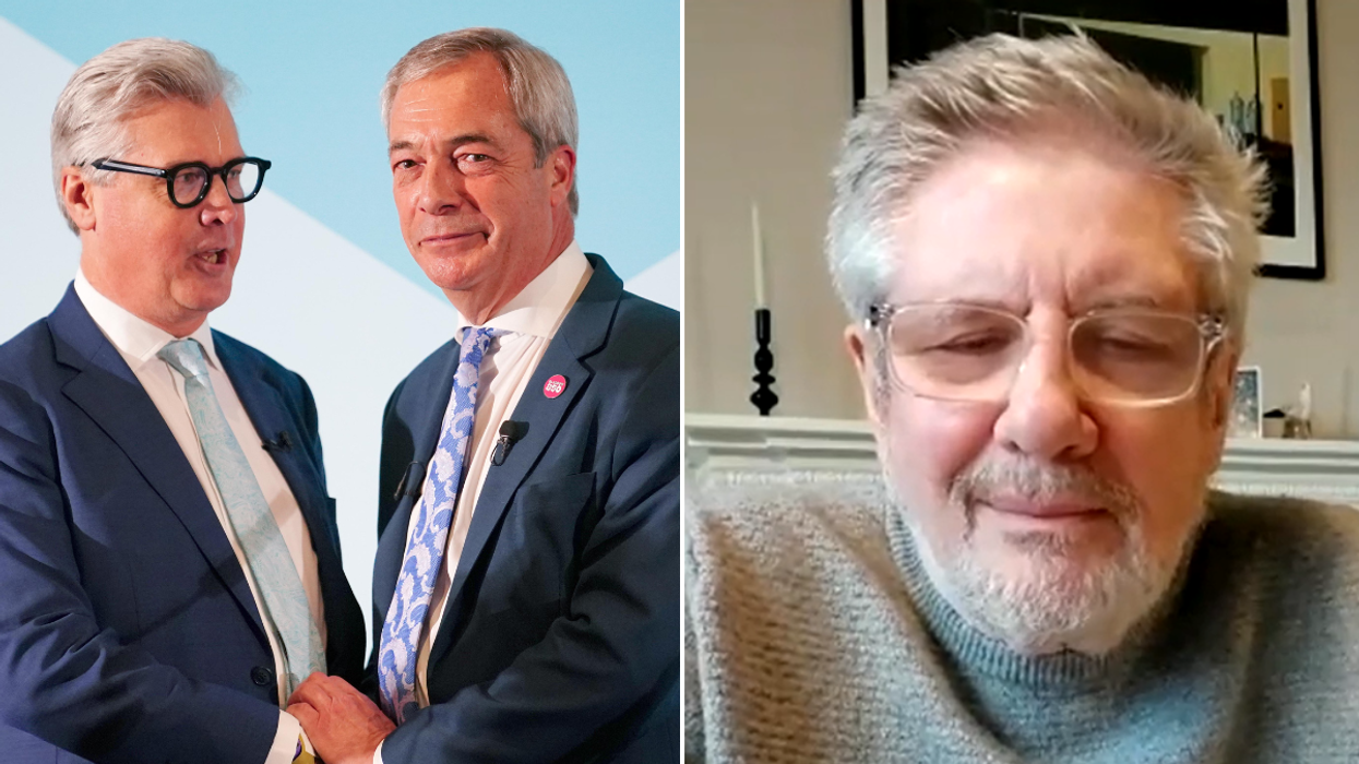 Malcolm Offord and Nigel Farage; Paul Connew