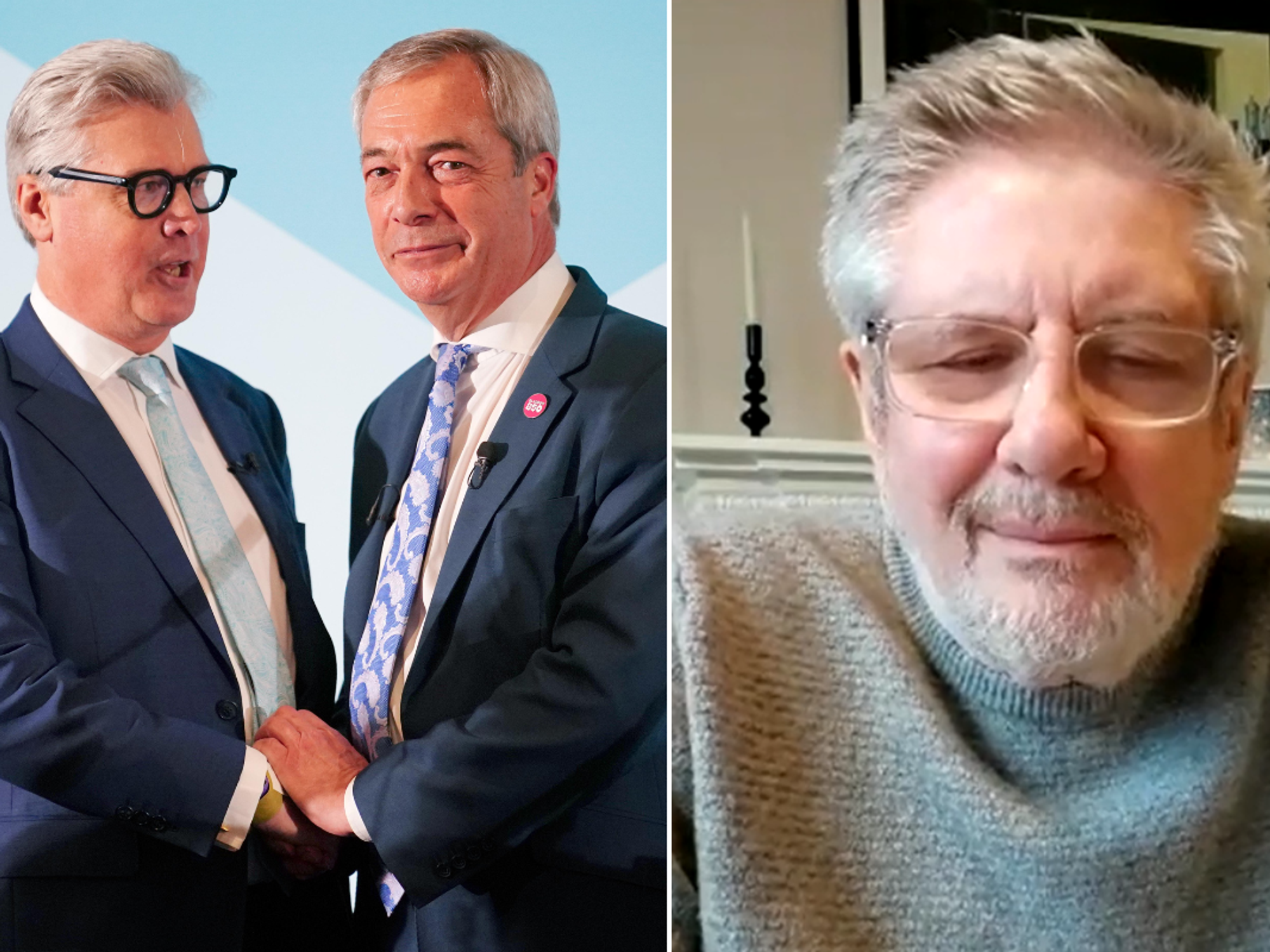 Malcolm Offord and Nigel Farage; Paul Connew