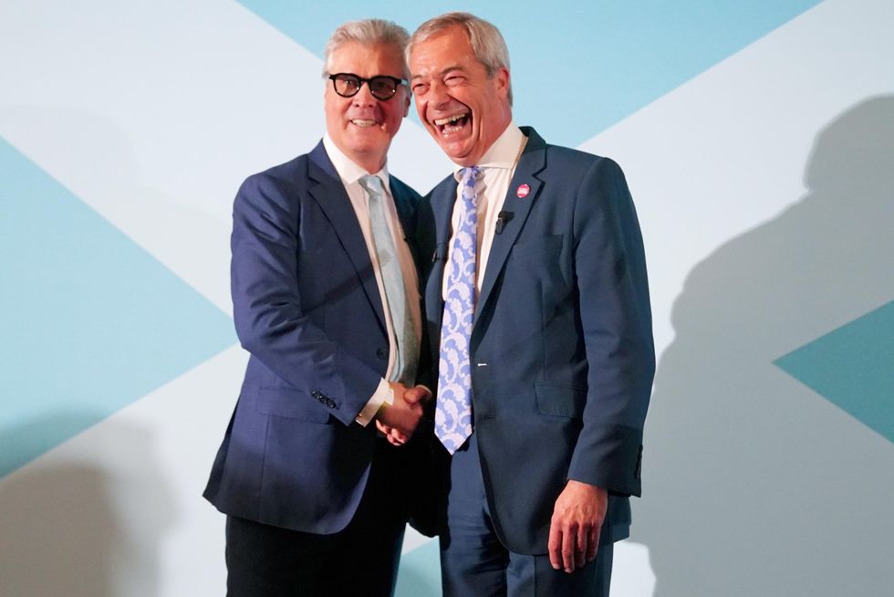 Malcolm Offord and Nigel Farage