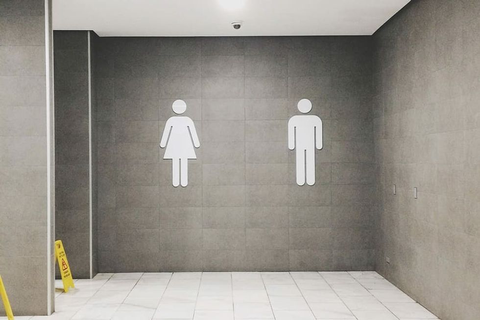 Male and female public bathrooms