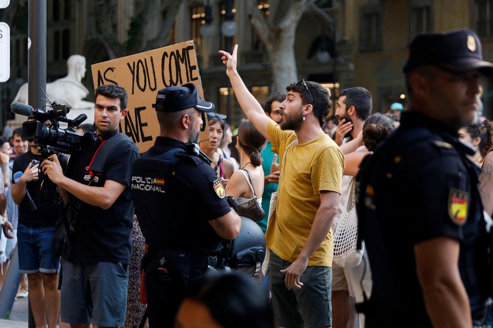 Mallorca protestors