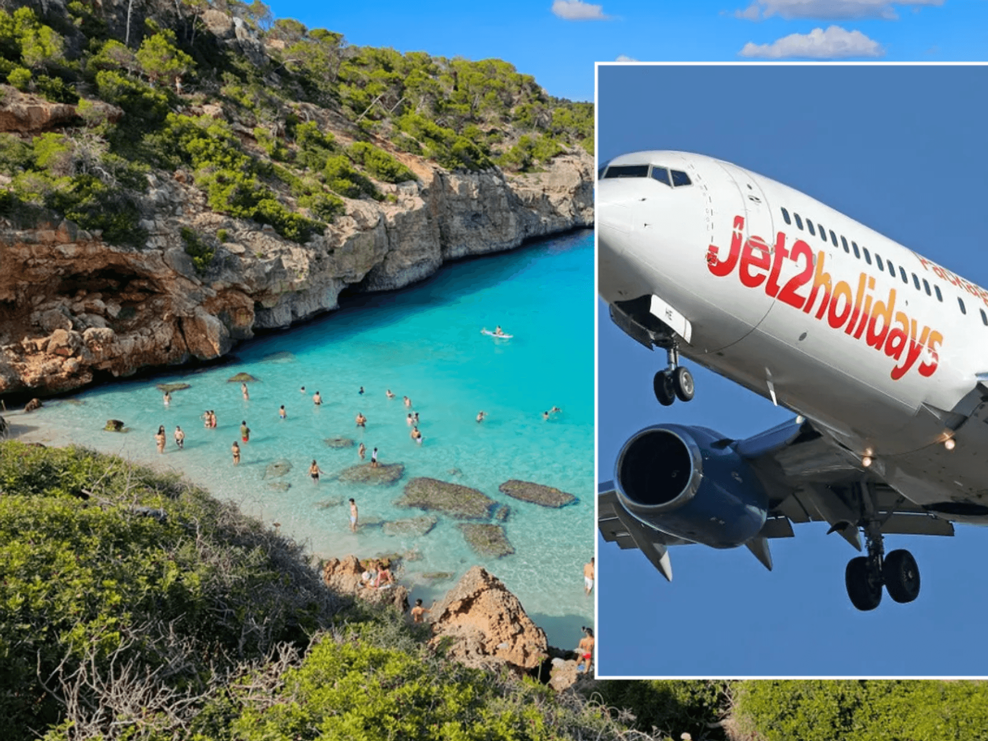 Mallorca water Spain / Jet2 plane
