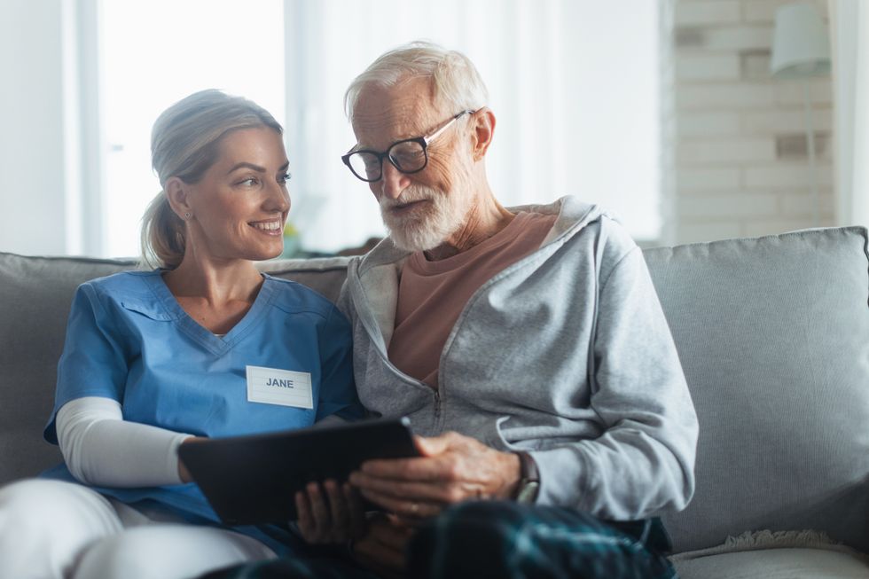 Man and doctor dementia