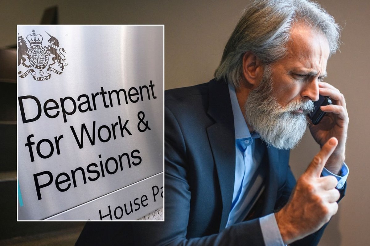 Man angry over phone and DWP sign