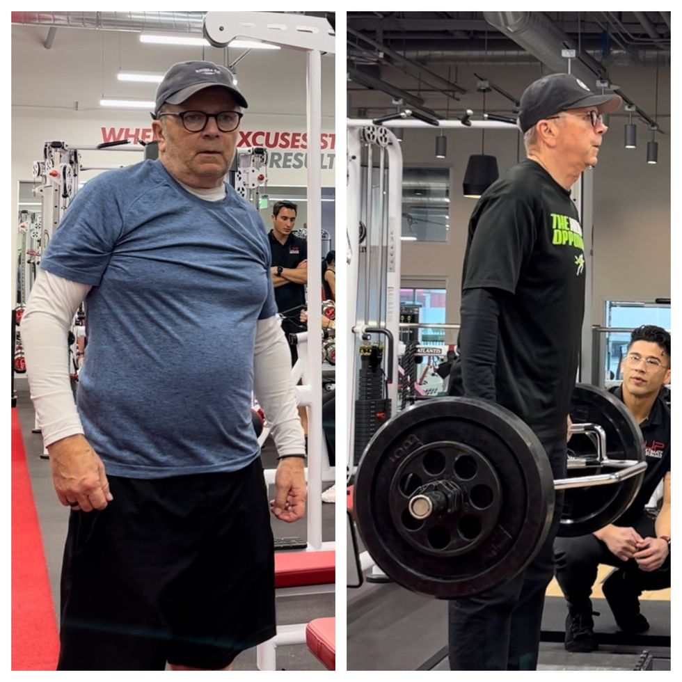 Man before after weight loss