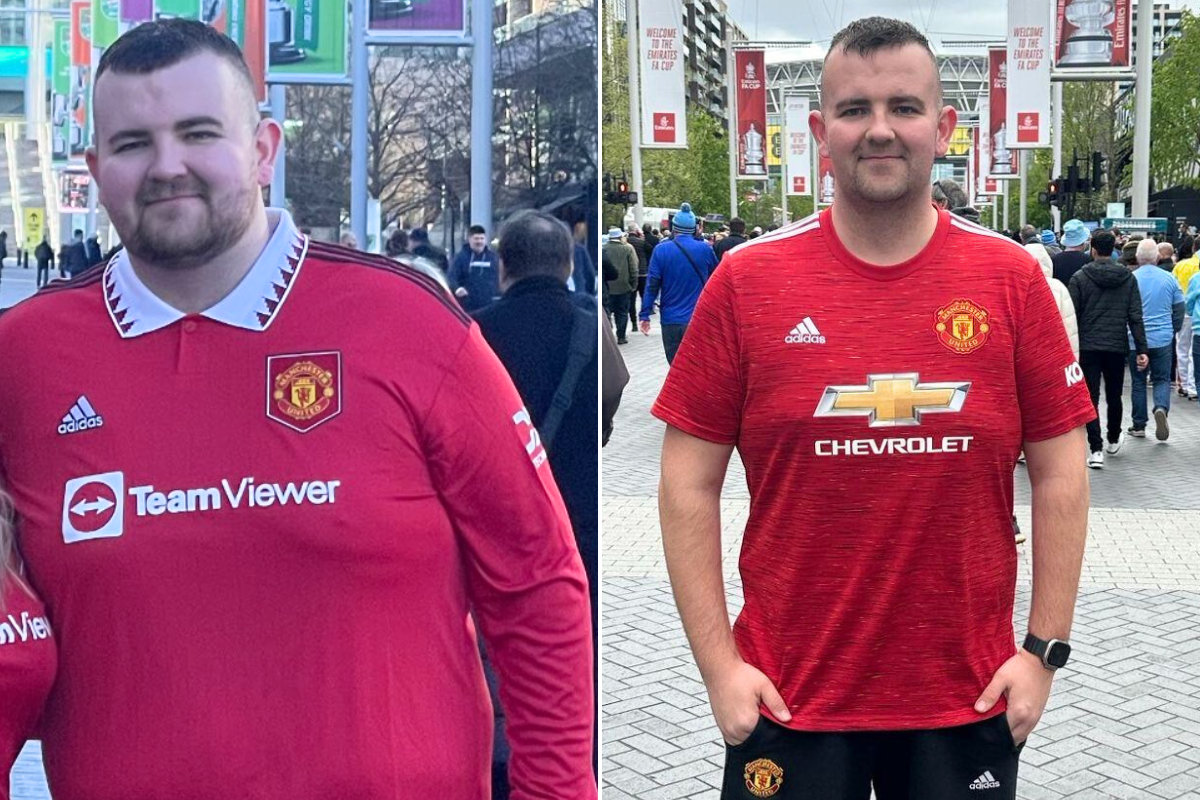 Man before / after weight loss