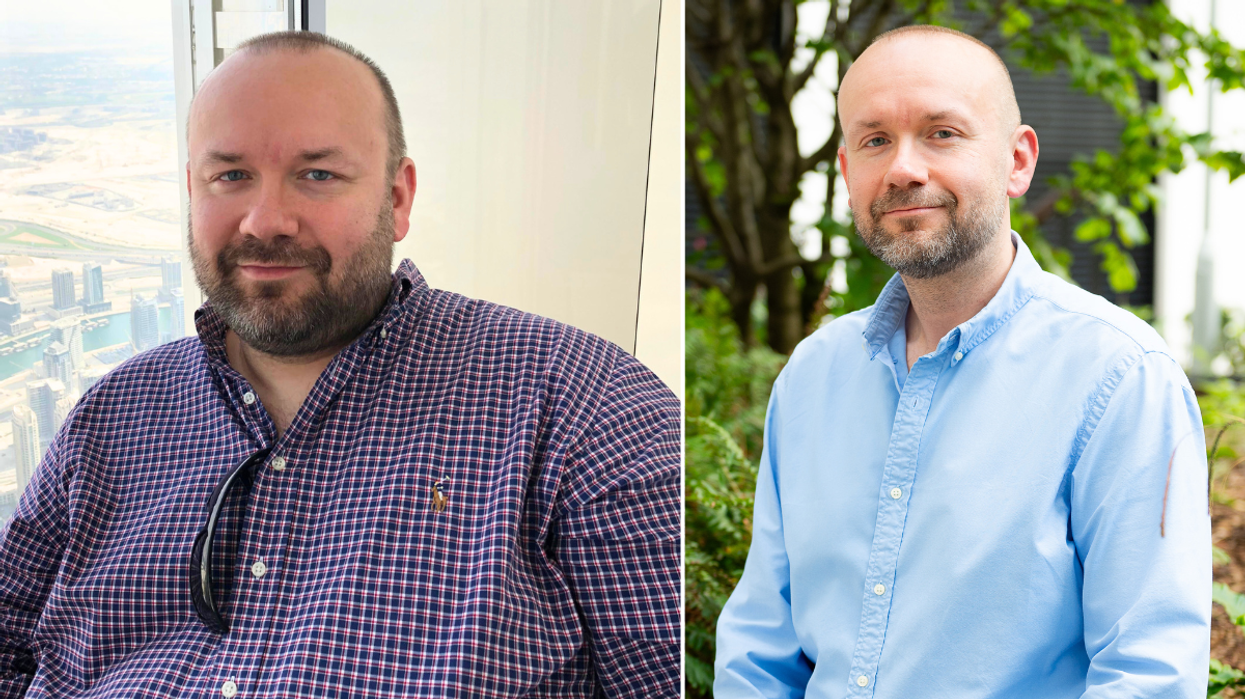 Man before after weight loss