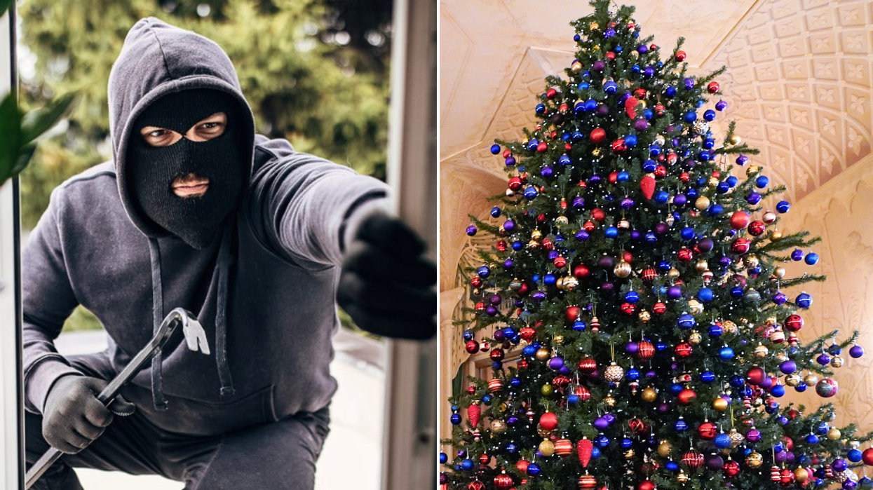 Man break-in Christmas tree