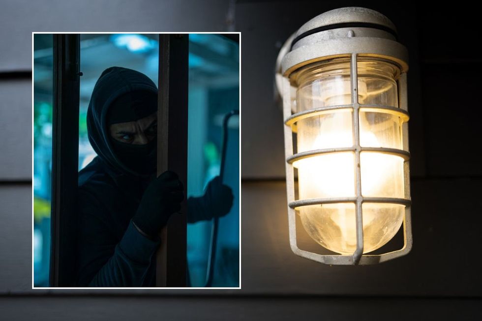 Man breaking into house / Lighting outside home