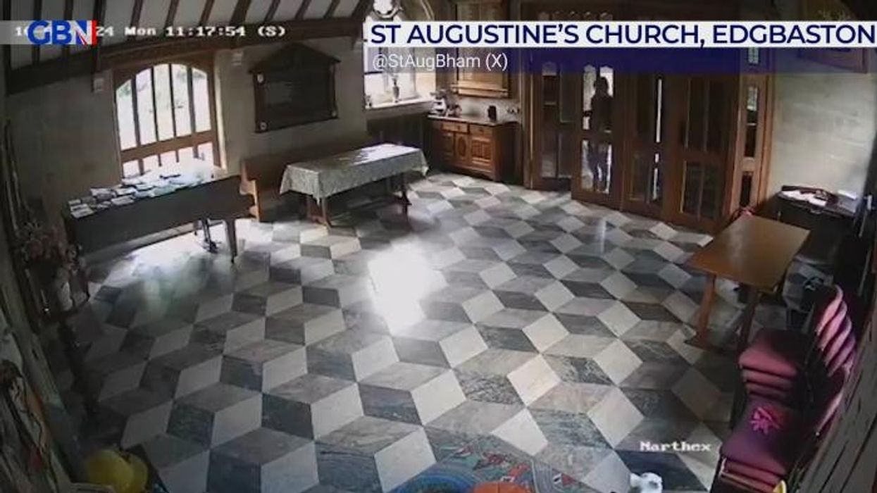 Man caught on CCTV stealing 150-year-old brass eagle from church lectern - 'Appalling!'