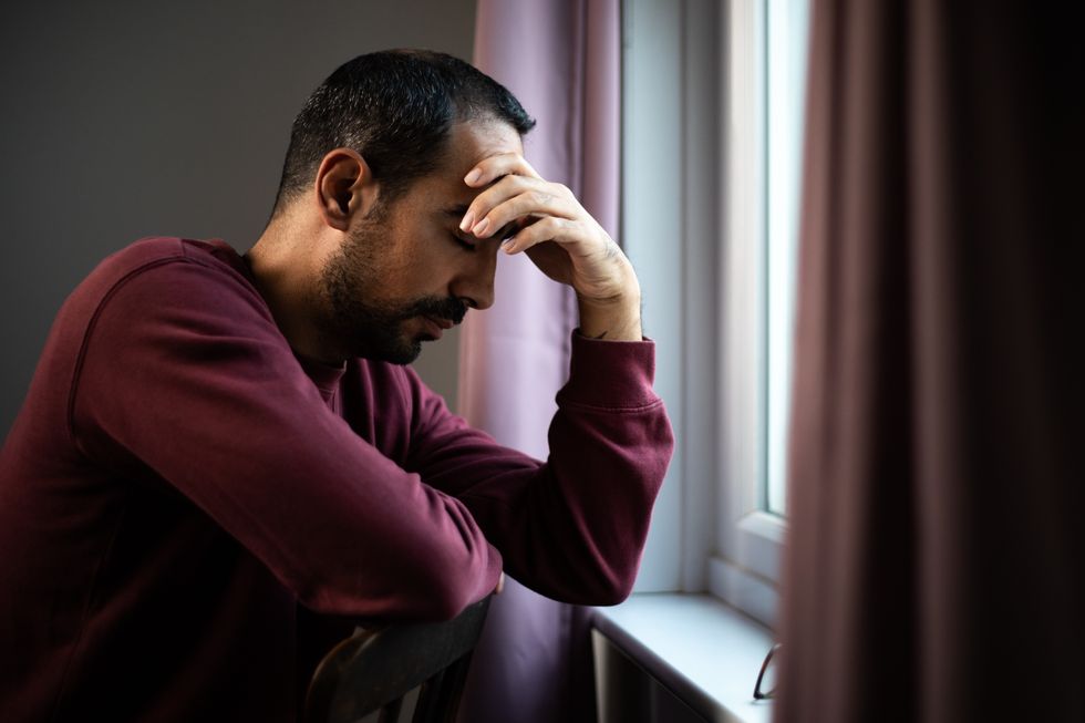 Man depressed