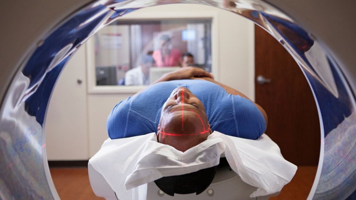 man entering MRI