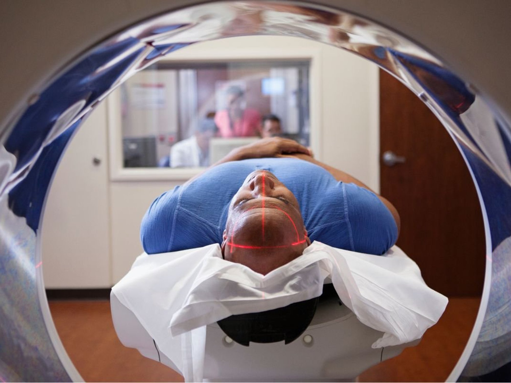 man entering MRI