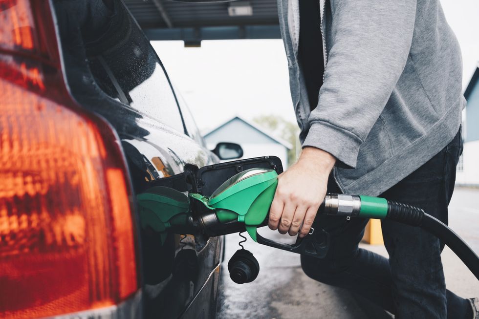 Man filling up petrol