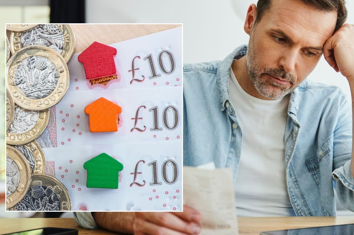 Man going over bills and mortgage costs