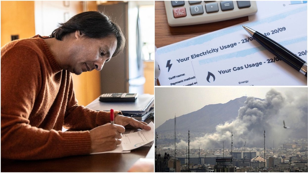 Man going over finances, energy bill and US-Iran war
