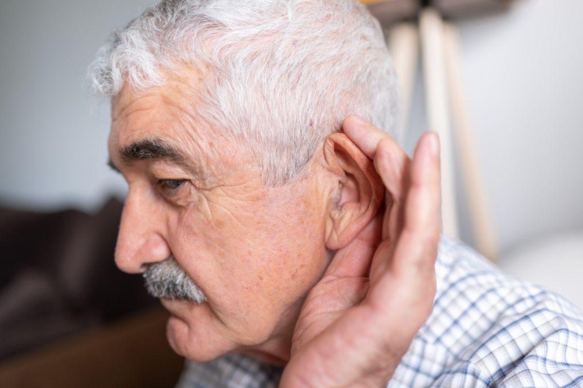 Man hearing loss