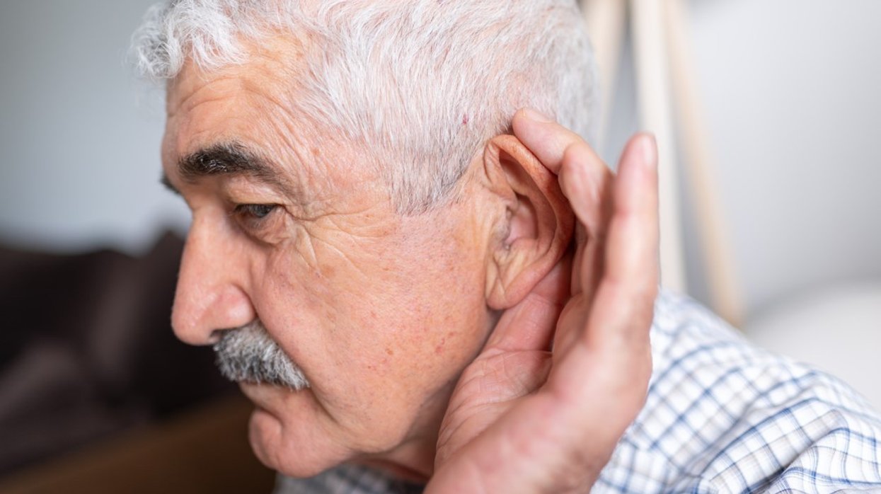 Man hearing loss