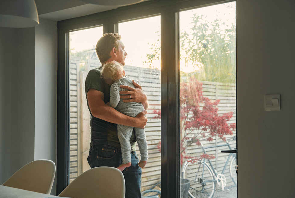 Man holding his child