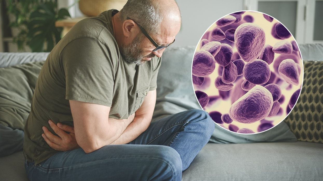 Man holding his stomach