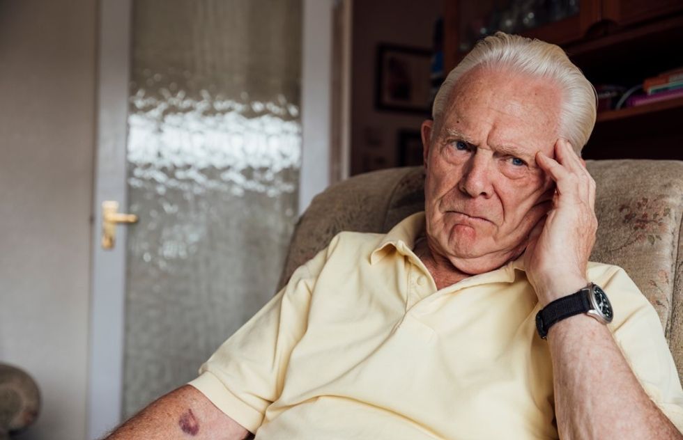Man in armchair