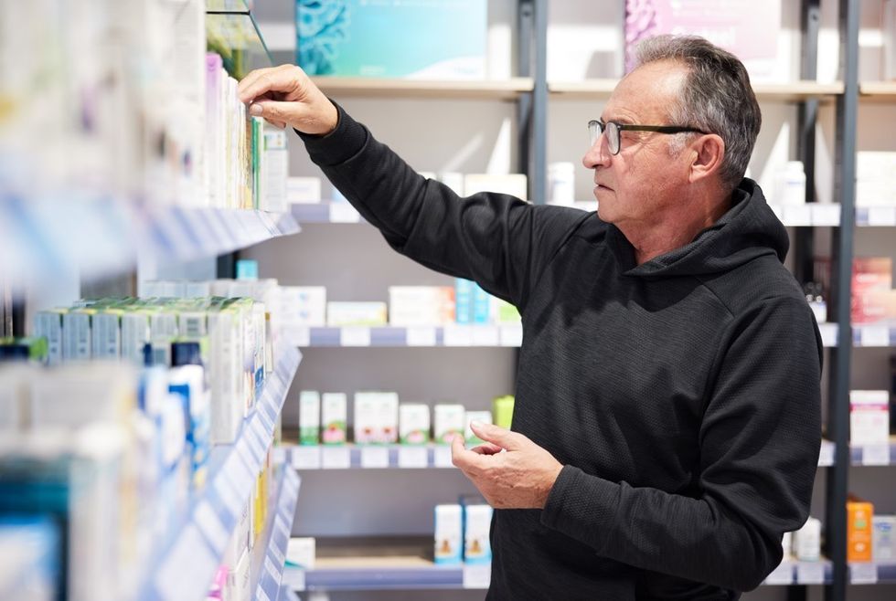 Man in pharmacy