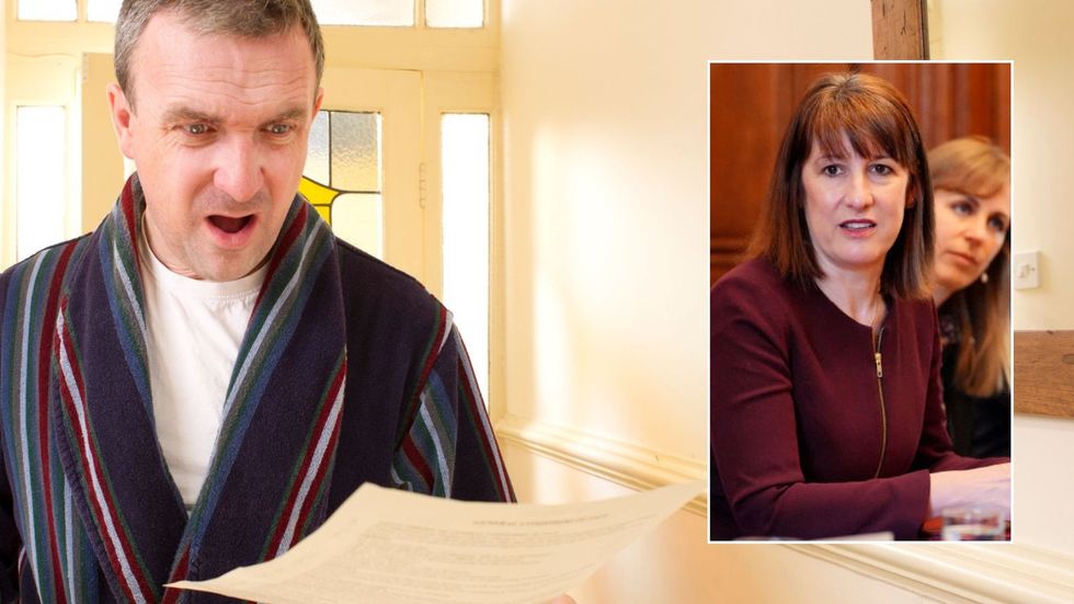 Man in shock and Rachel Reeves