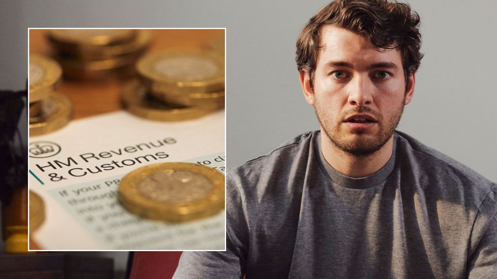 Man looing shocked and HMRC bill