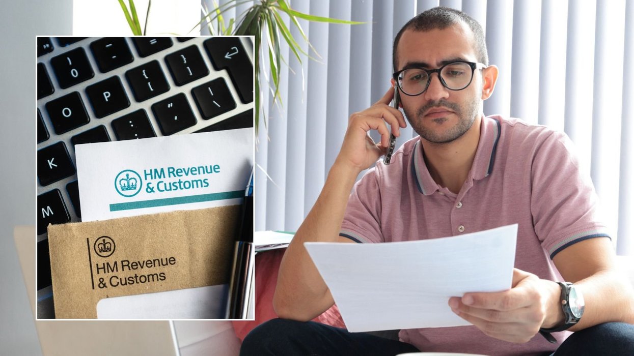 Man looking at bill and HMRC letter