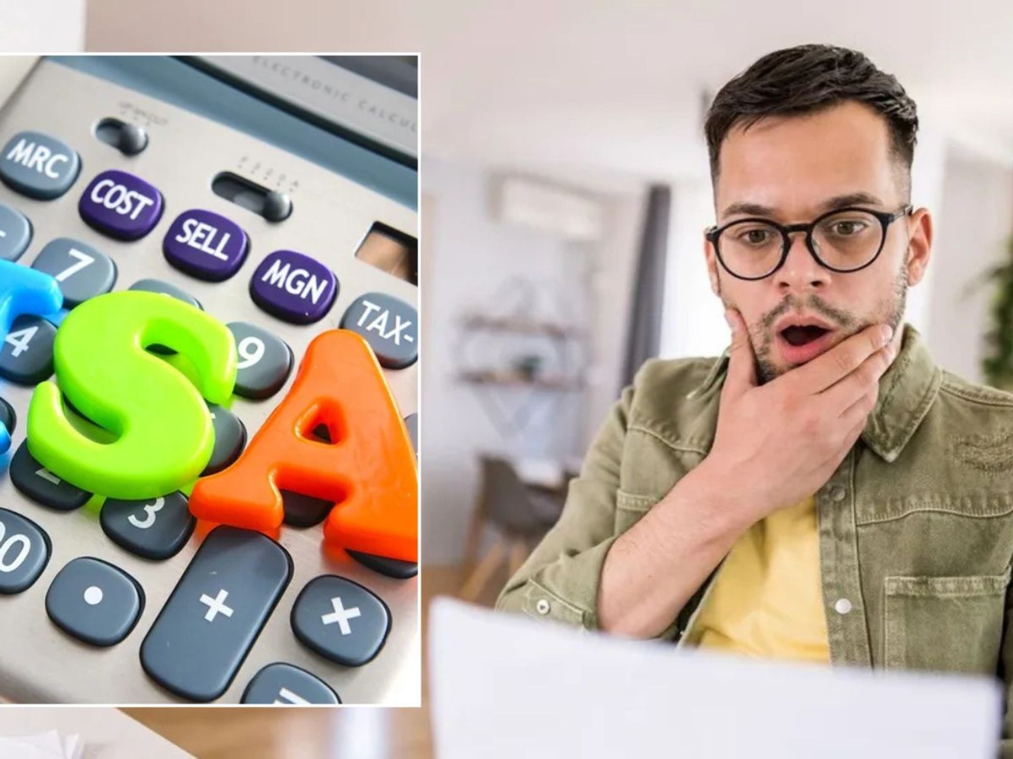 Man looking at bill and ISA