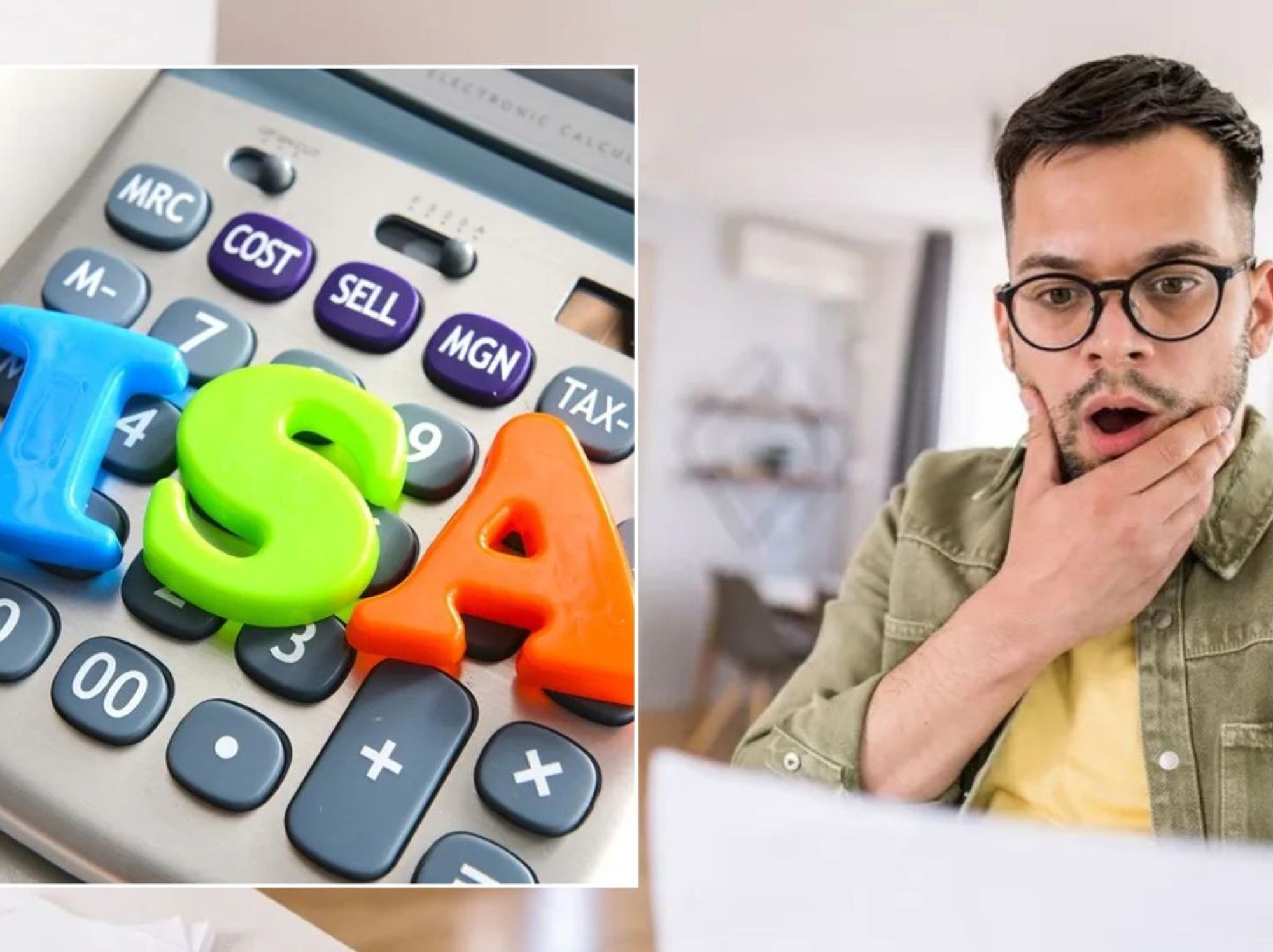 Man looking at bill and ISA