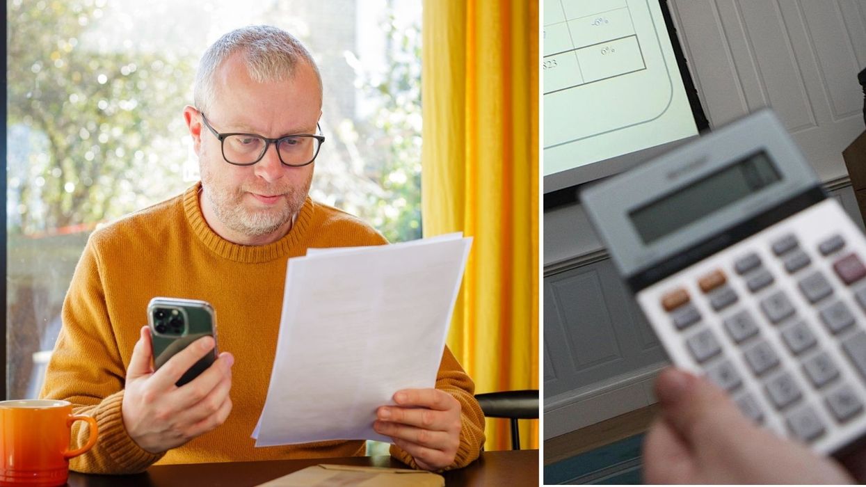 Man looking at documents