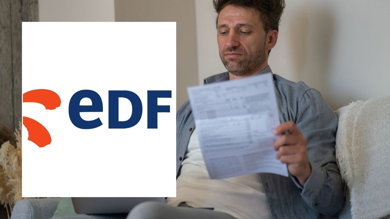 Man looking at form and EDF logo