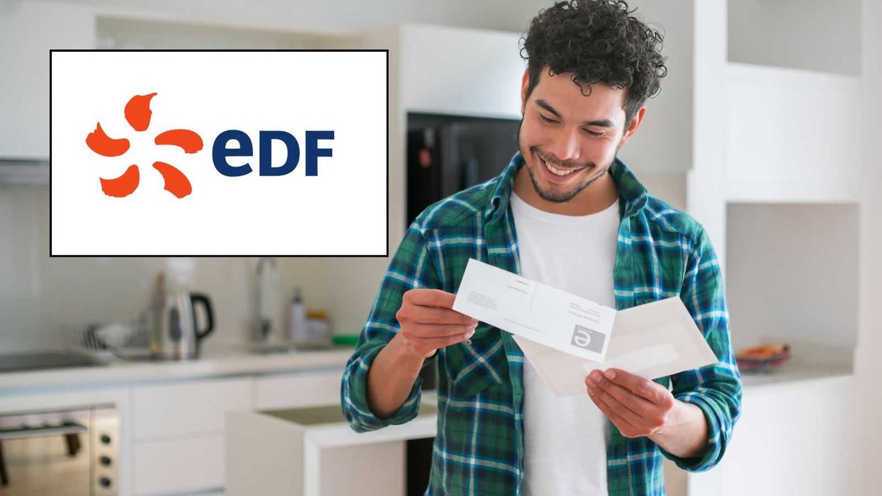 Man looking at letter and EDF