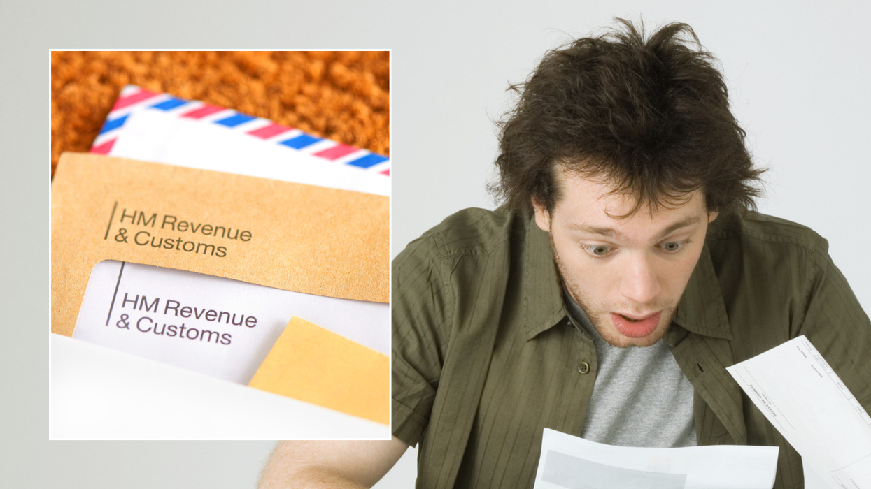 Man looking at letter and HMRC letter