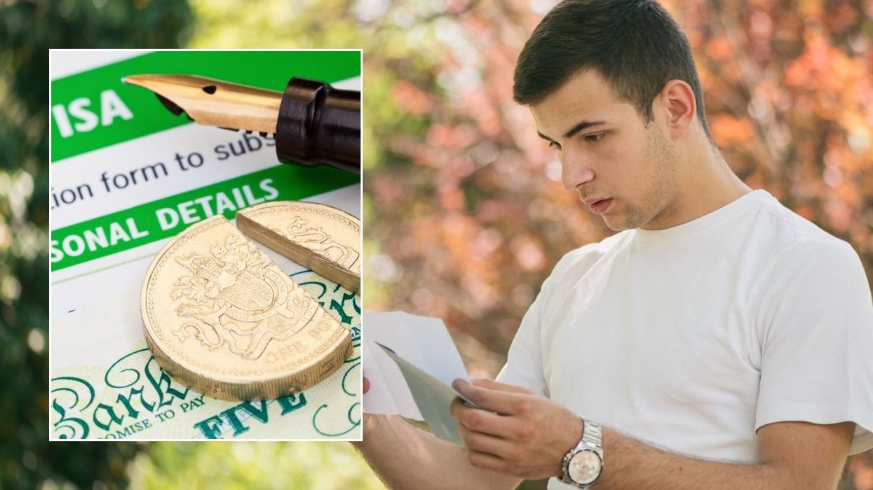 Man looking at letter and ISA form