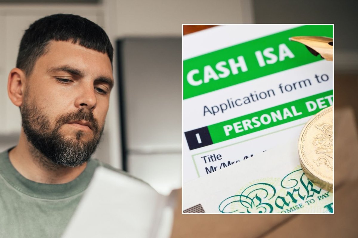 Man looking at letter and ISA form