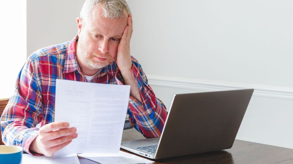 Man looking at pension
