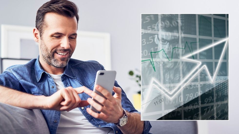 Man looking at phone