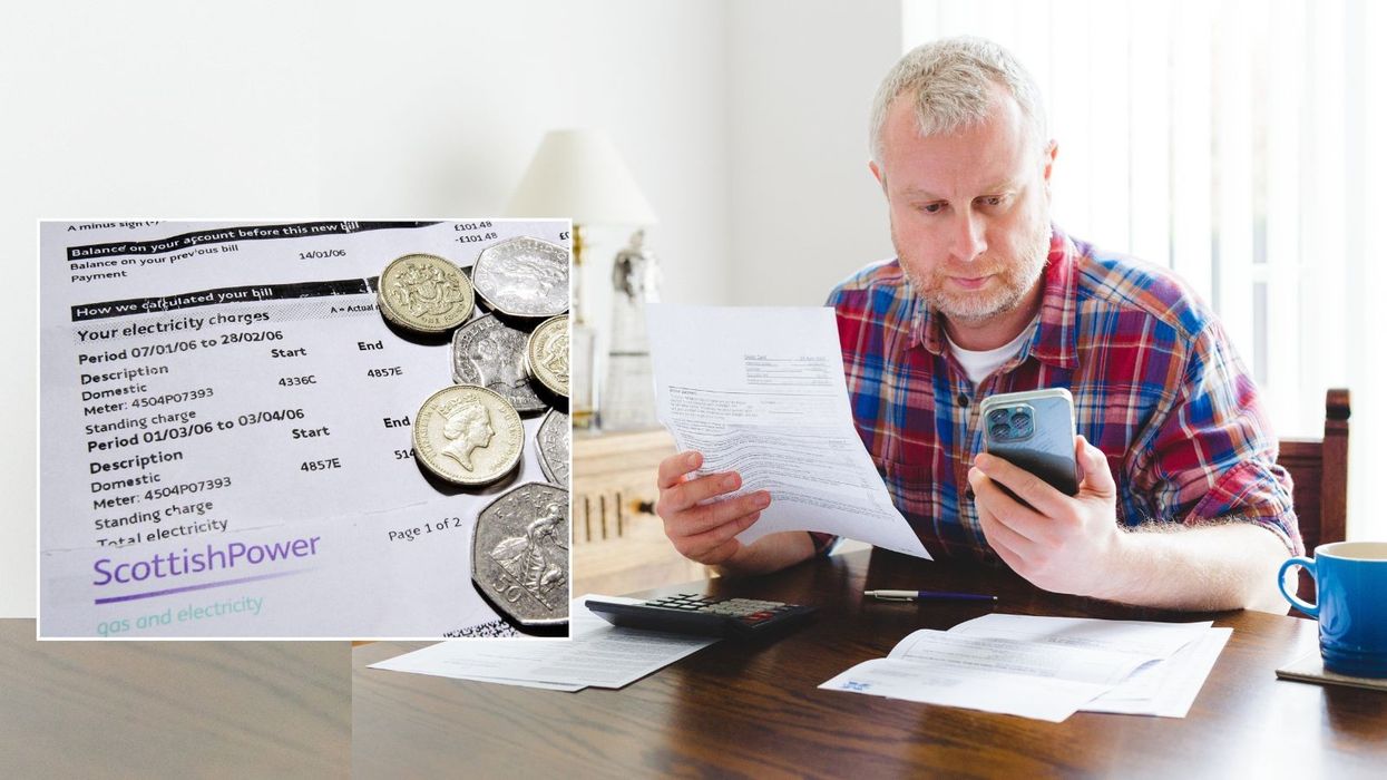 Man looking at scottish power energy bills