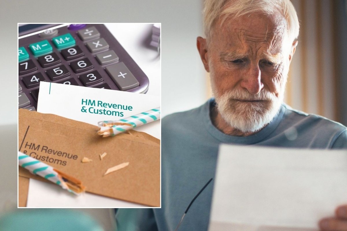 Man looking at tax bill and HMRC letter