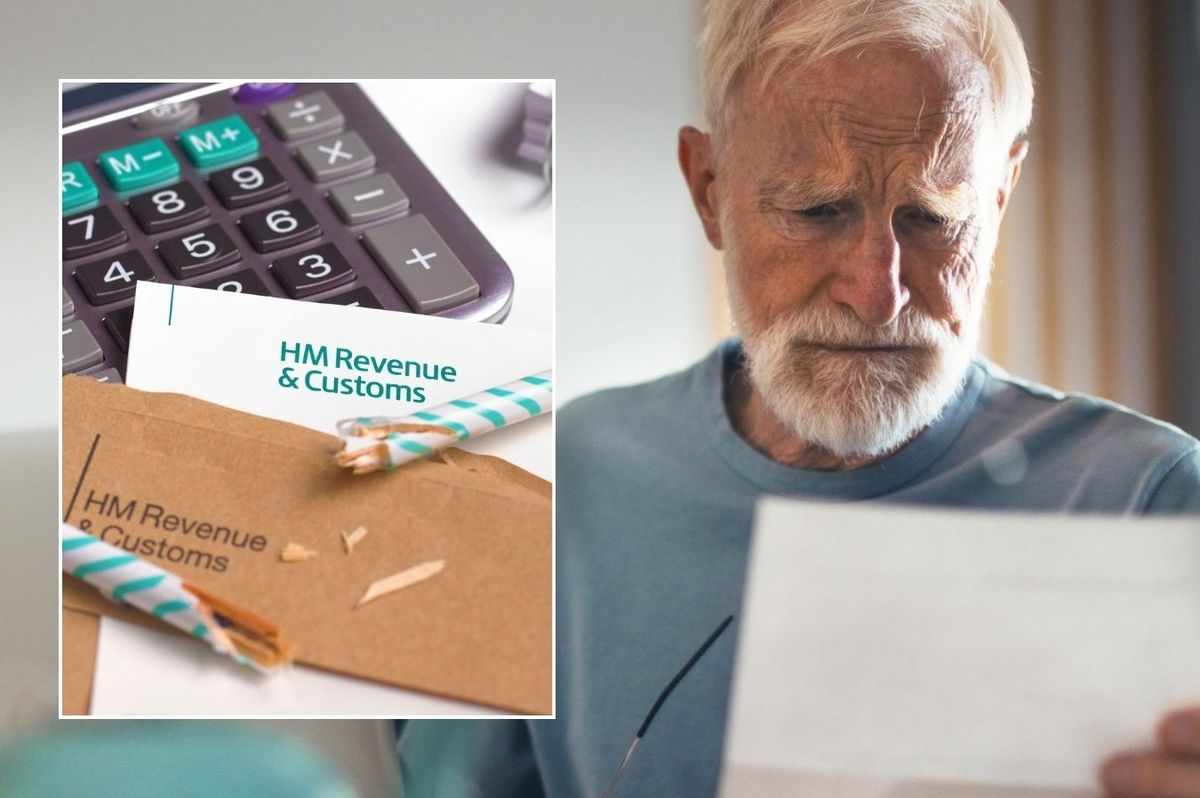 Man looking at tax bill and HMRC letter