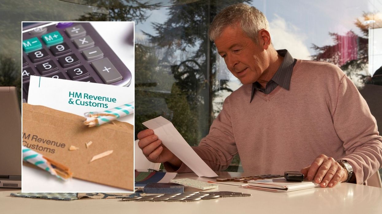 Man looking at tax bill and HMRC letter