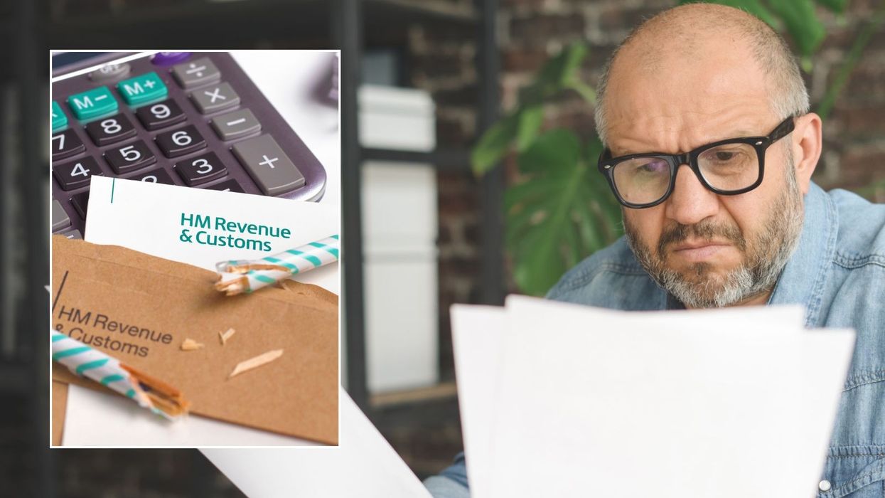 Man looking at tax form and HMRC letter